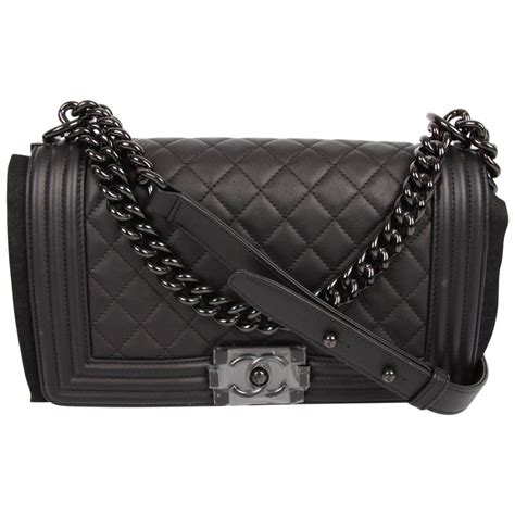 chanel boy so black medium|Chanel Boy Bag: Your Guide to Sizes, Styles, Prices .